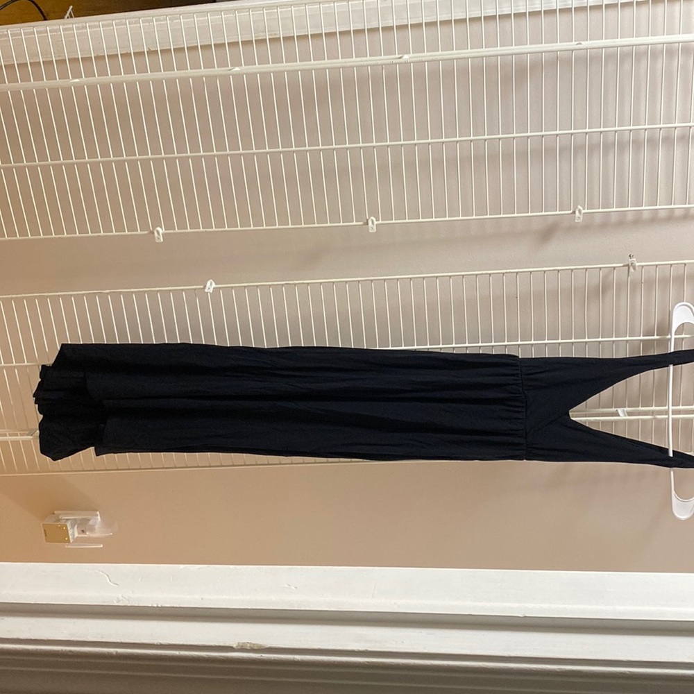 Black crisscross back maxi dress